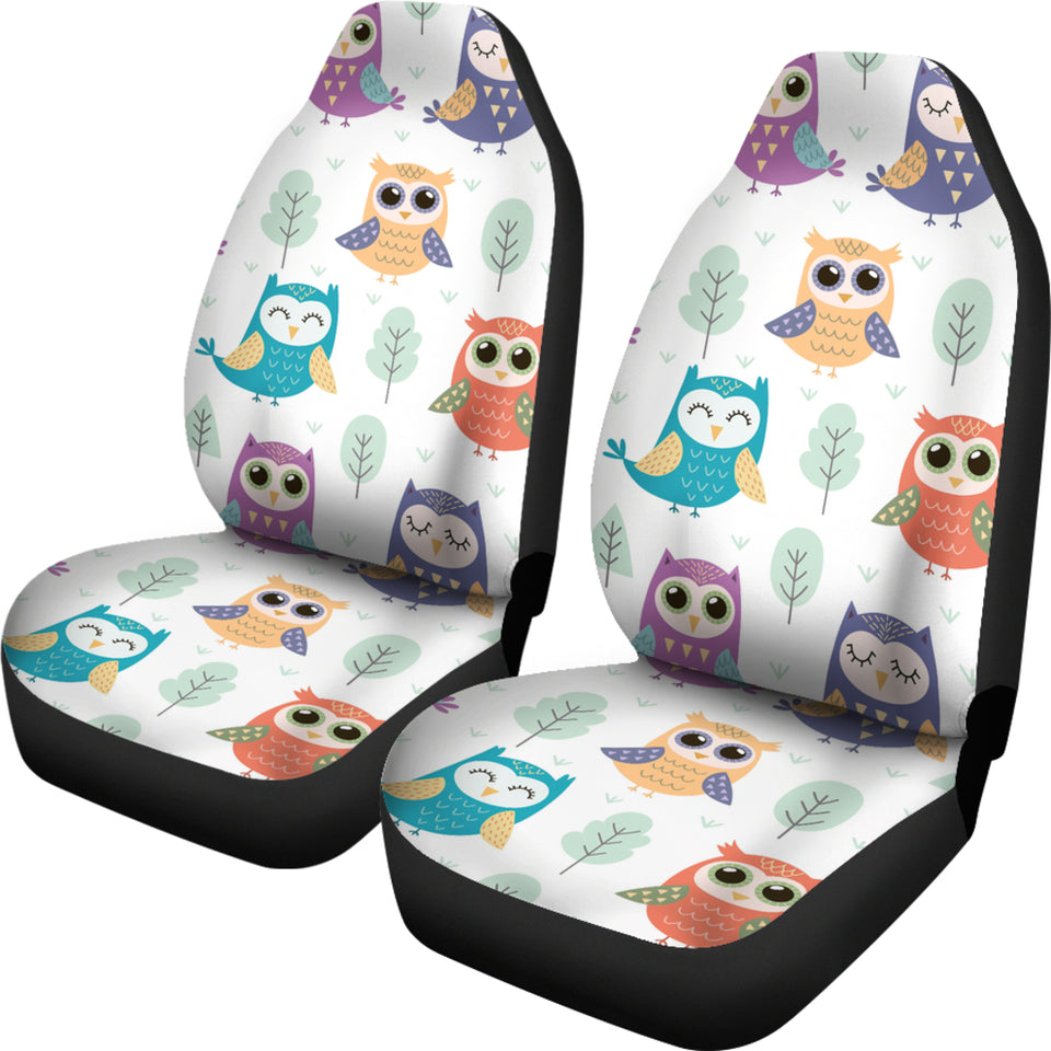 Cute Owl Pattern Universal Fit Car Seat Covers
