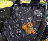 Sushi Pattern Black Background Dog Car Seat Covers