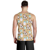 Cow bottle of milk pattern Men Tank Top