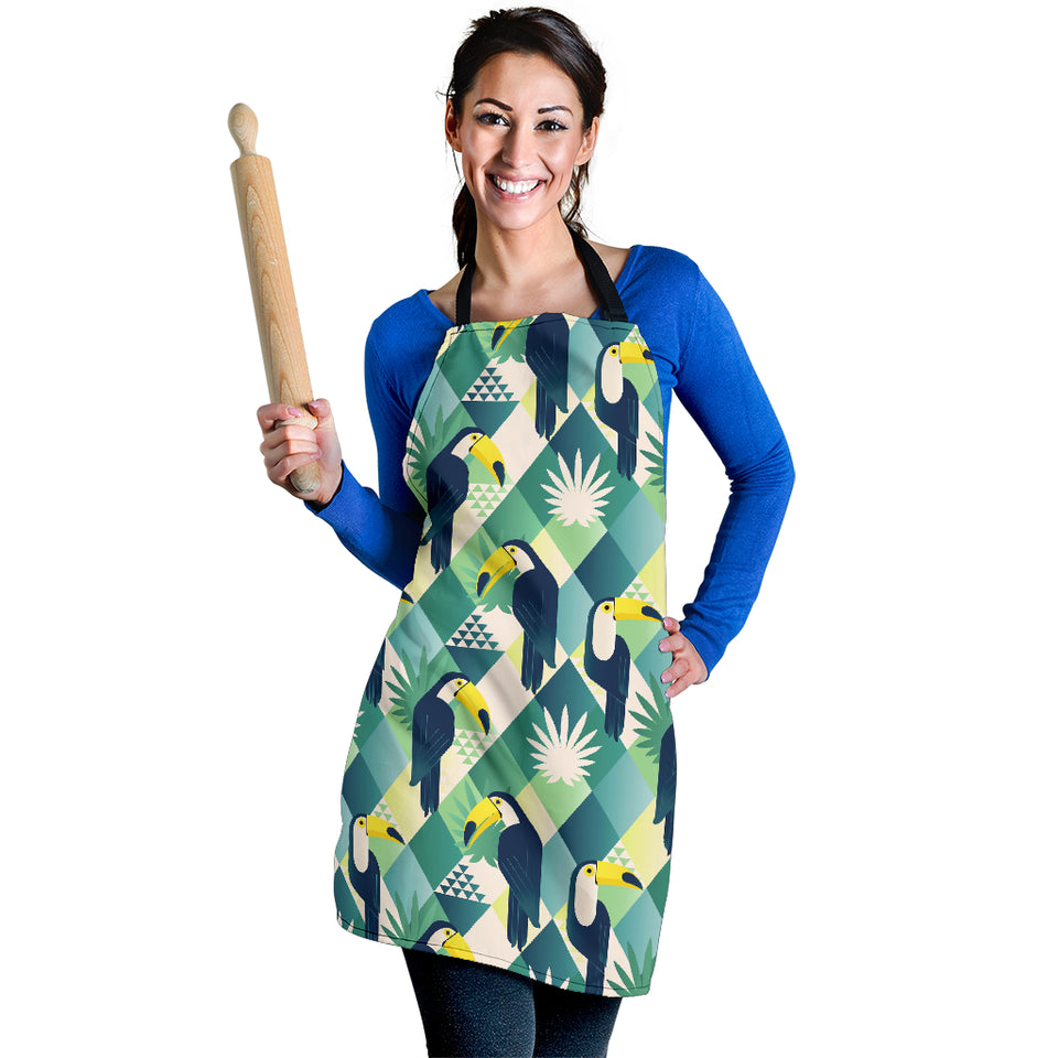 Toucan Tropical Leaves Design Pattern  Adjustable Apron