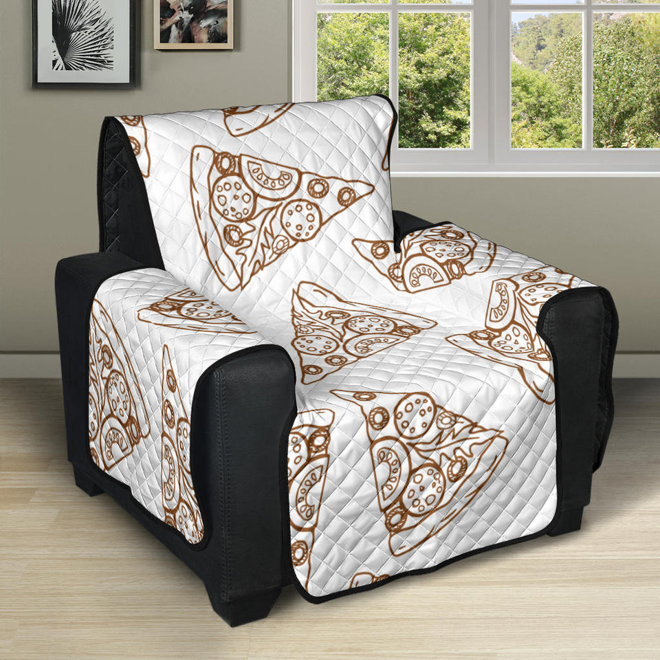 Hand drawn pizza pattern Recliner Cover Protector