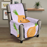 cute onions smiling faces purple background Chair Cover Protector