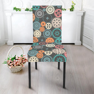 Gear Pattern Print Design 05 Dining Chair Slipcover