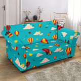 Hot Air Balloon Sky Pattern Loveseat Couch Slipcover