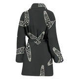 Hand Drawn Boomerang Australian Aboriginal Ornament Women'S Bathrobe
