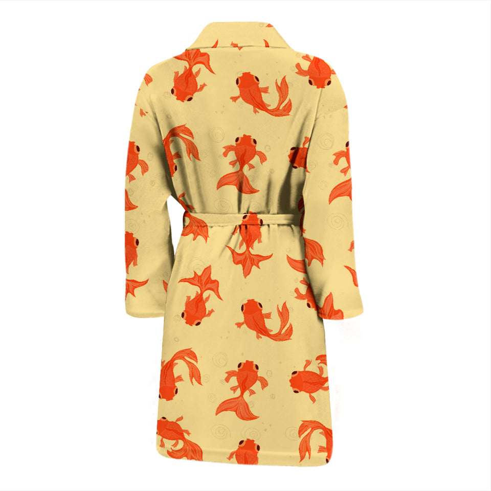 Goldfish Pattern Print Design 02 Men's Bathrobe