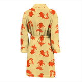 Goldfish Pattern Print Design 02 Men's Bathrobe
