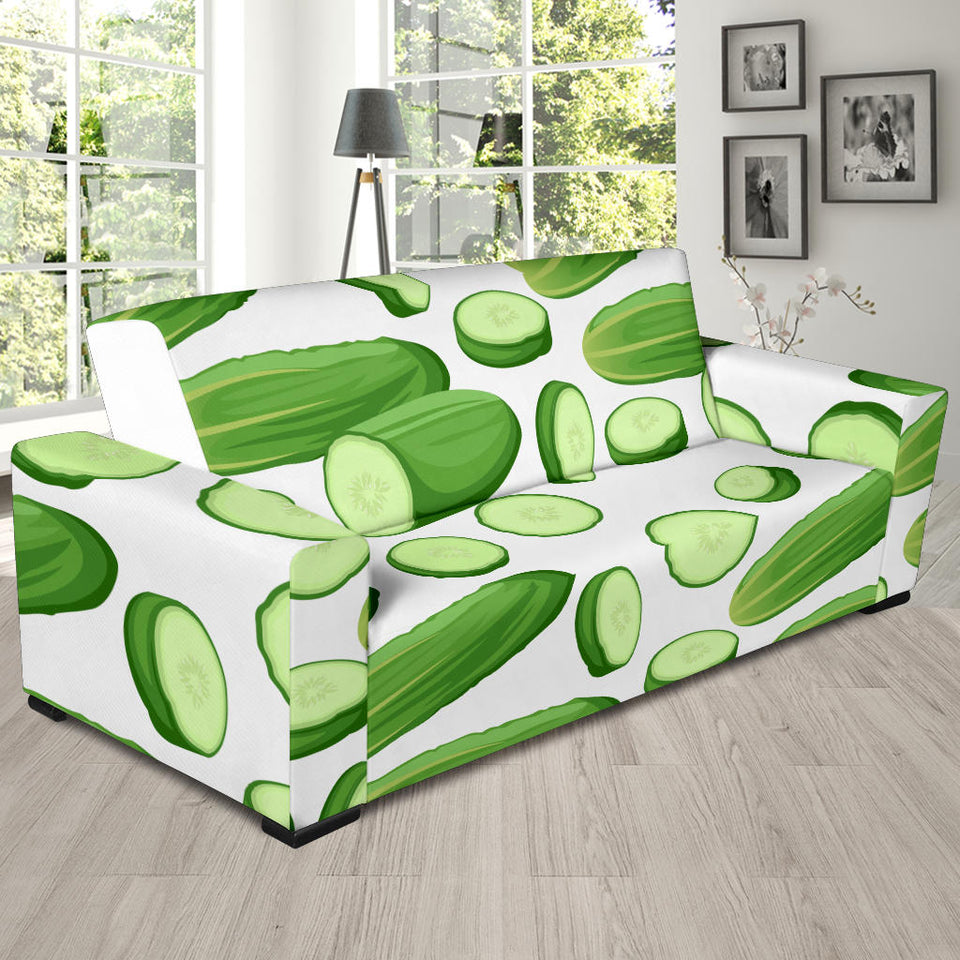 Cucumber Whole Slices Pattern Sofa Slipcover