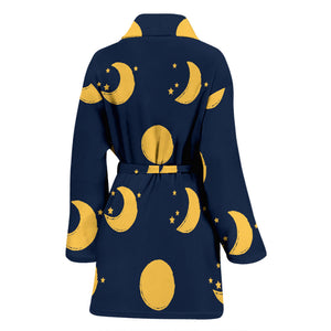 Moon Star Pattern Women'S Bathrobe