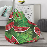 Watermelons Tropical Palm Leaves Pattern Background Bean Bag Cover