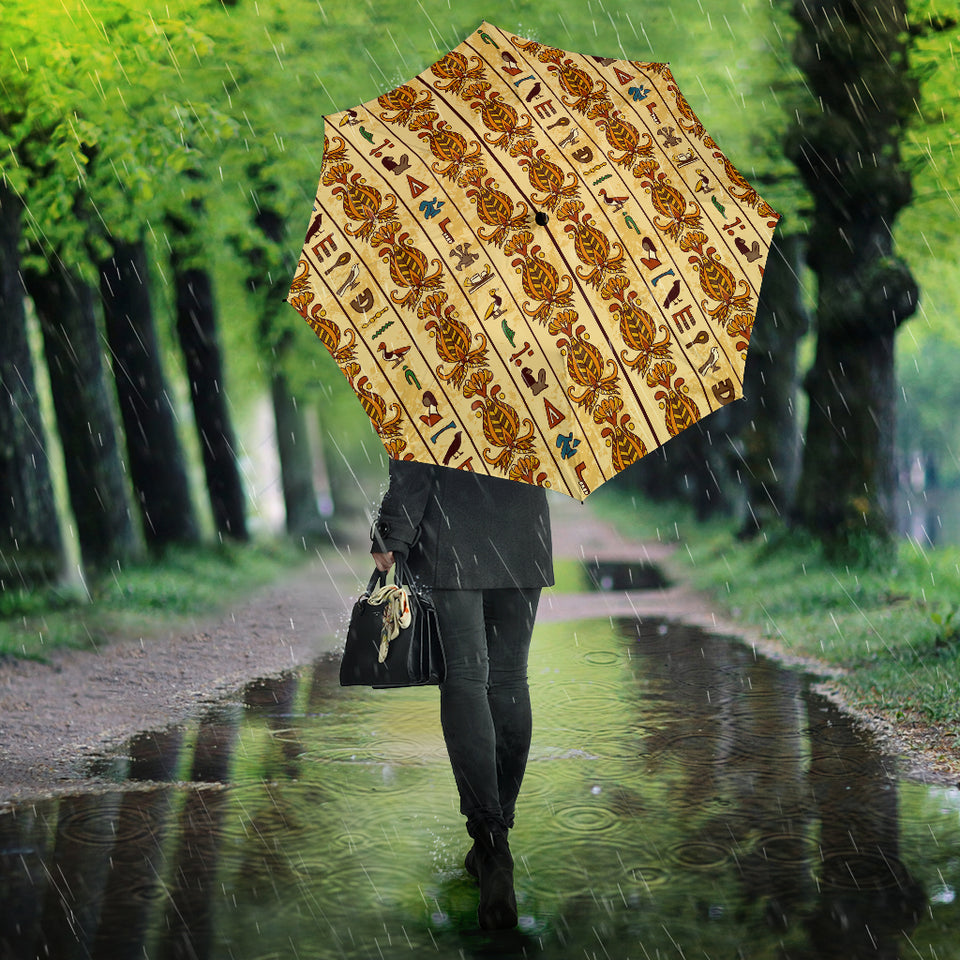 Egypt Hieroglyphics Pattern Print Design 04 Umbrella