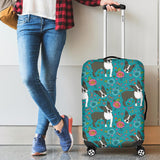 Boston Terrier Beautiful Flower Pattern Cabin Suitcases Luggages