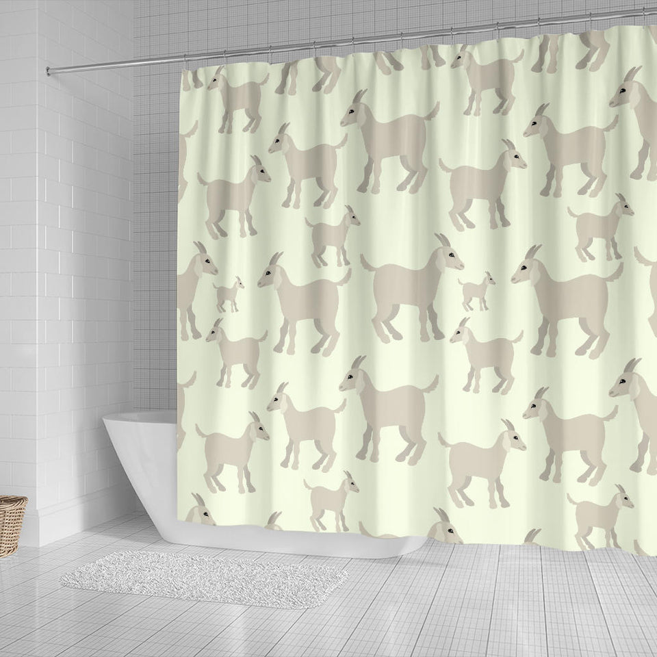 Little Young Goat Pattern Shower Curtain Fulfilled In US