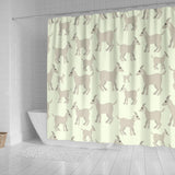 Little Young Goat Pattern Shower Curtain Fulfilled In US