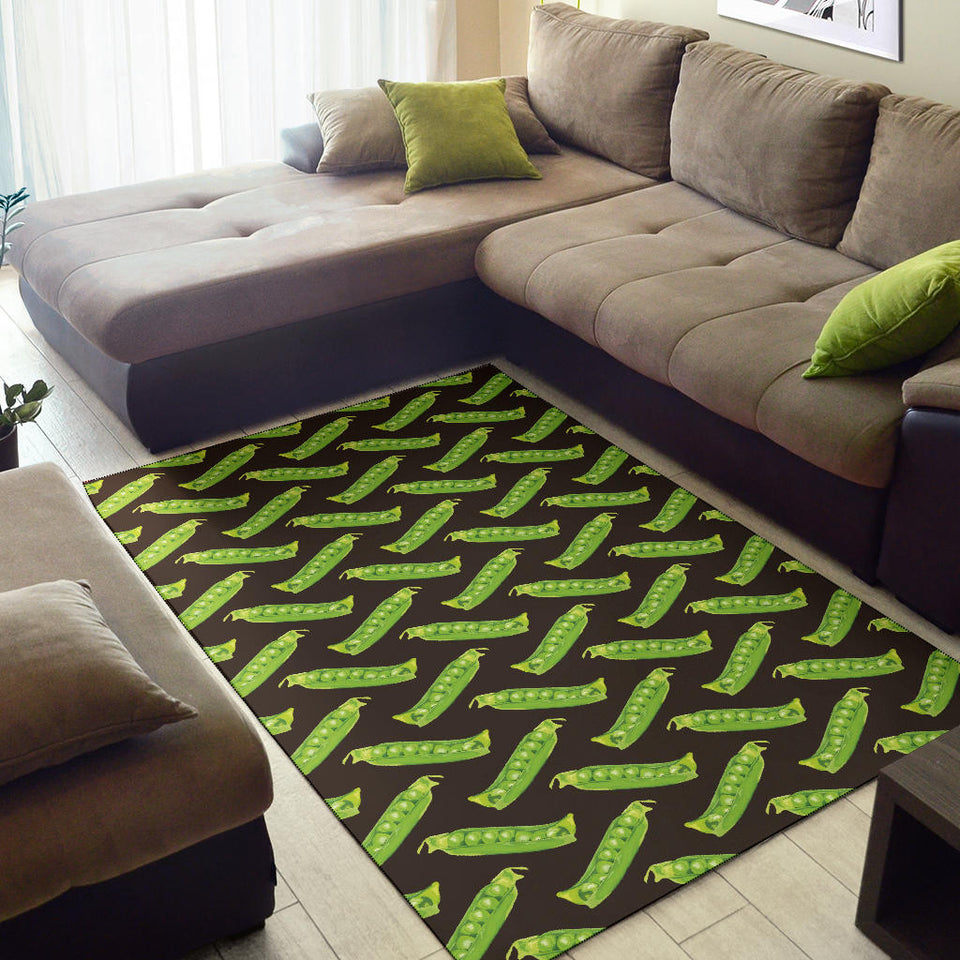 Green Peas Pattern Print Design 05 Area Rug