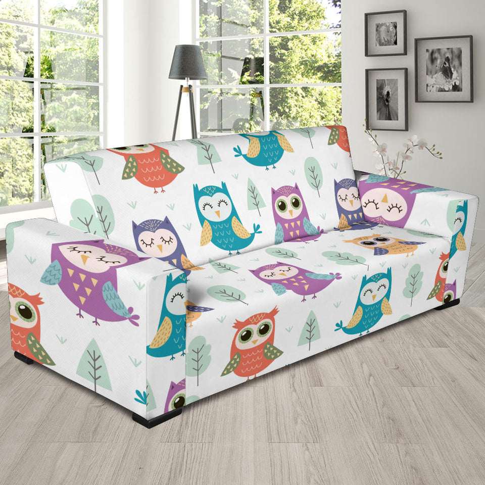Cute Owl Pattern Sofa Slipcover