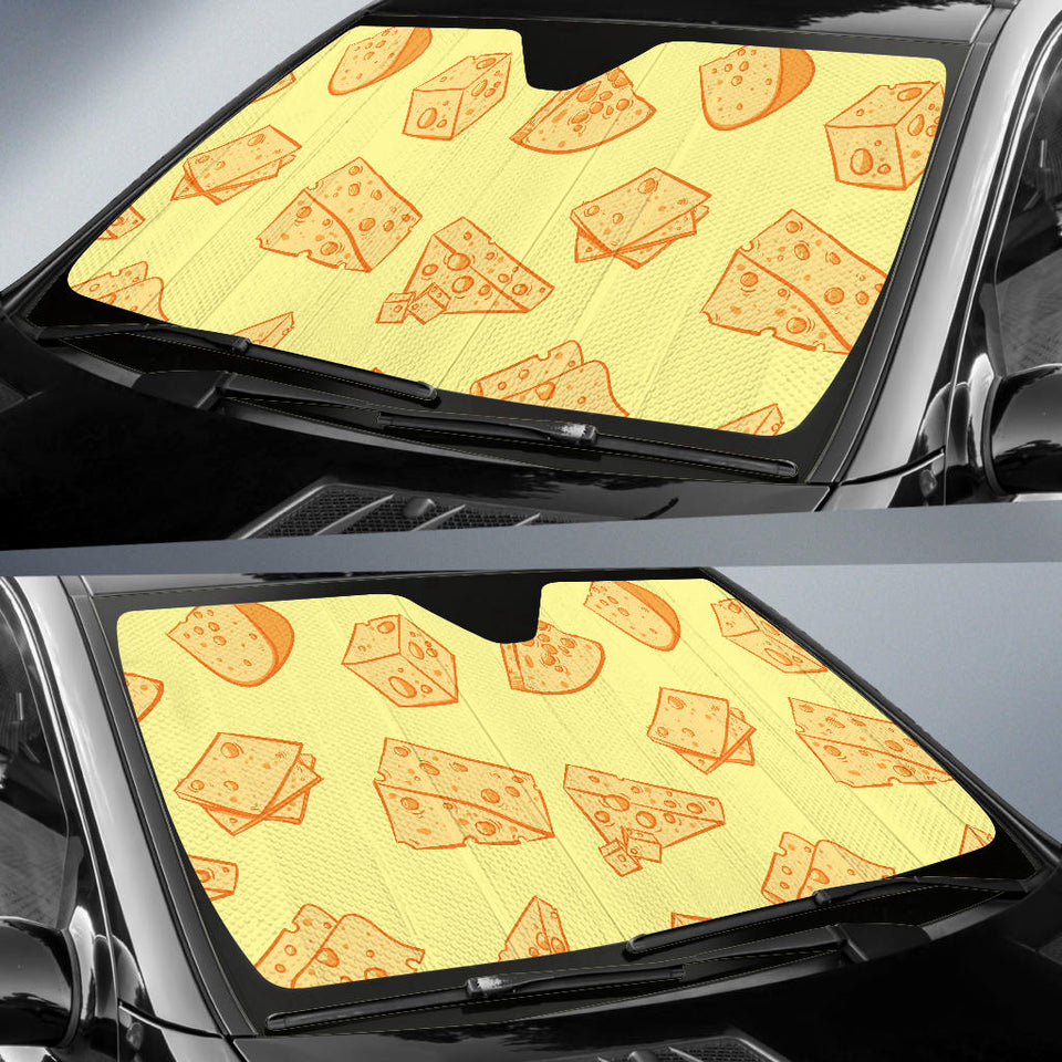 Cheese Design Pattern Car Sun Shade