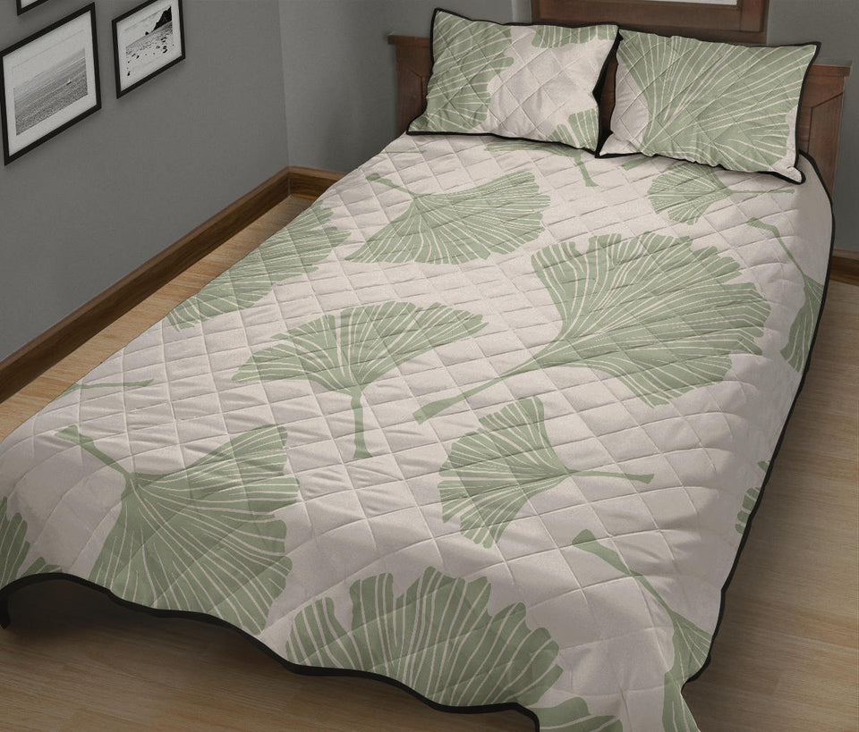 Ginkgo leaves pattern Quilt Bed Set