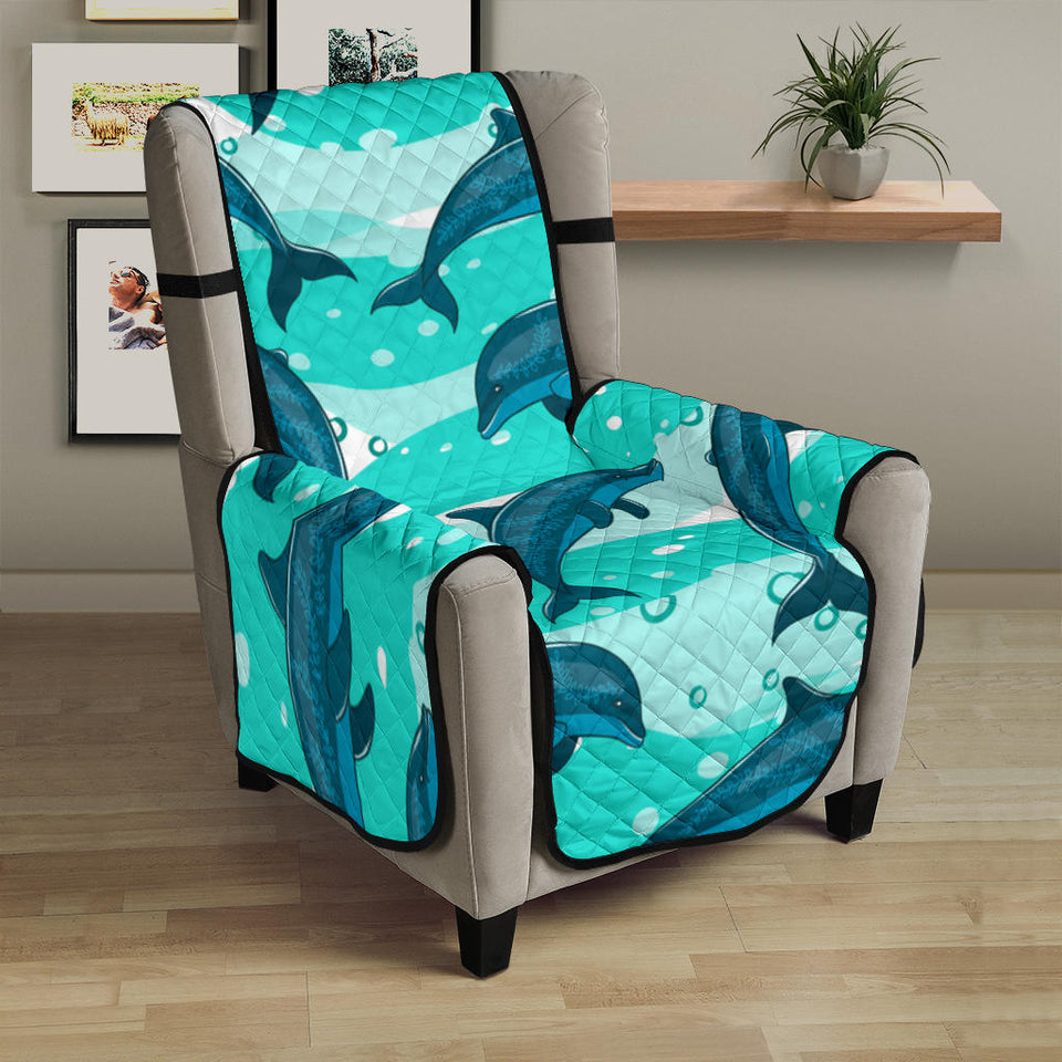 Dolphin sea pattern Chair Cover Protector