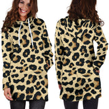 Leopard Print Design Pattern Women'S Hoodie Dress