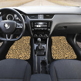 Leopard Skin Print Front And Back Car Mats