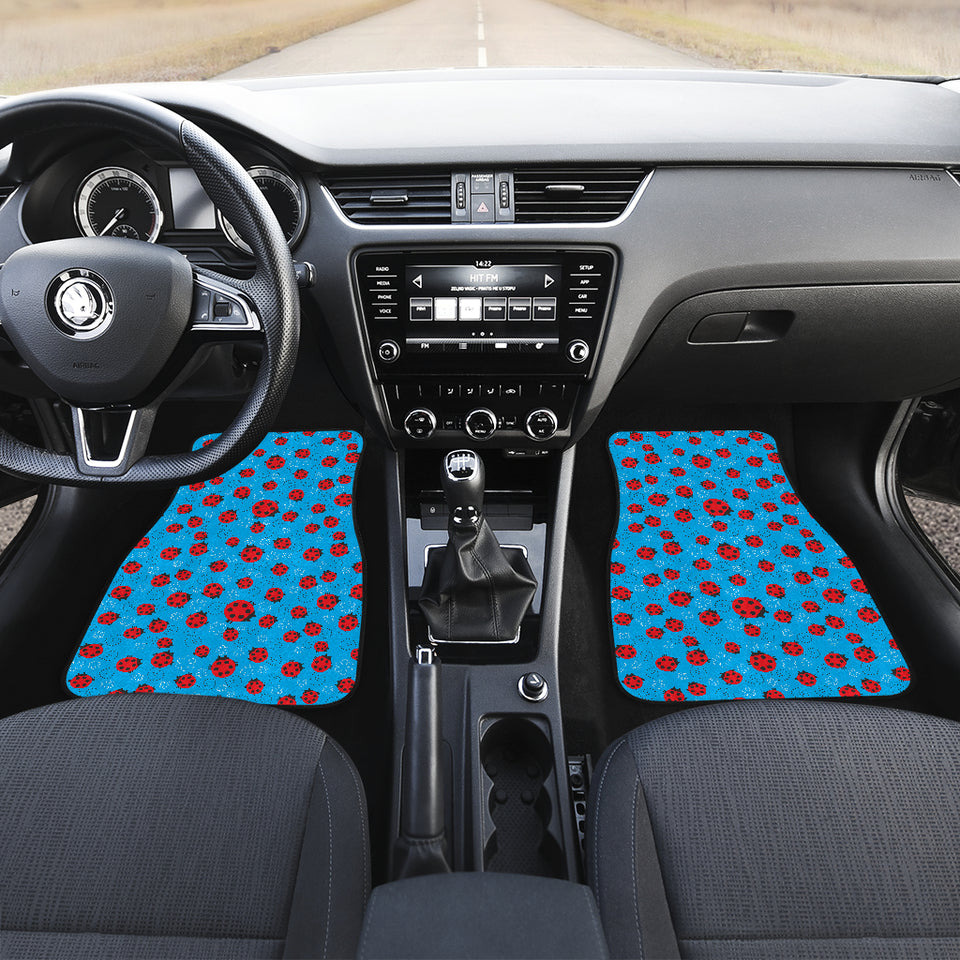 Ladybug Pattern Print Design 02 Front Car Mats