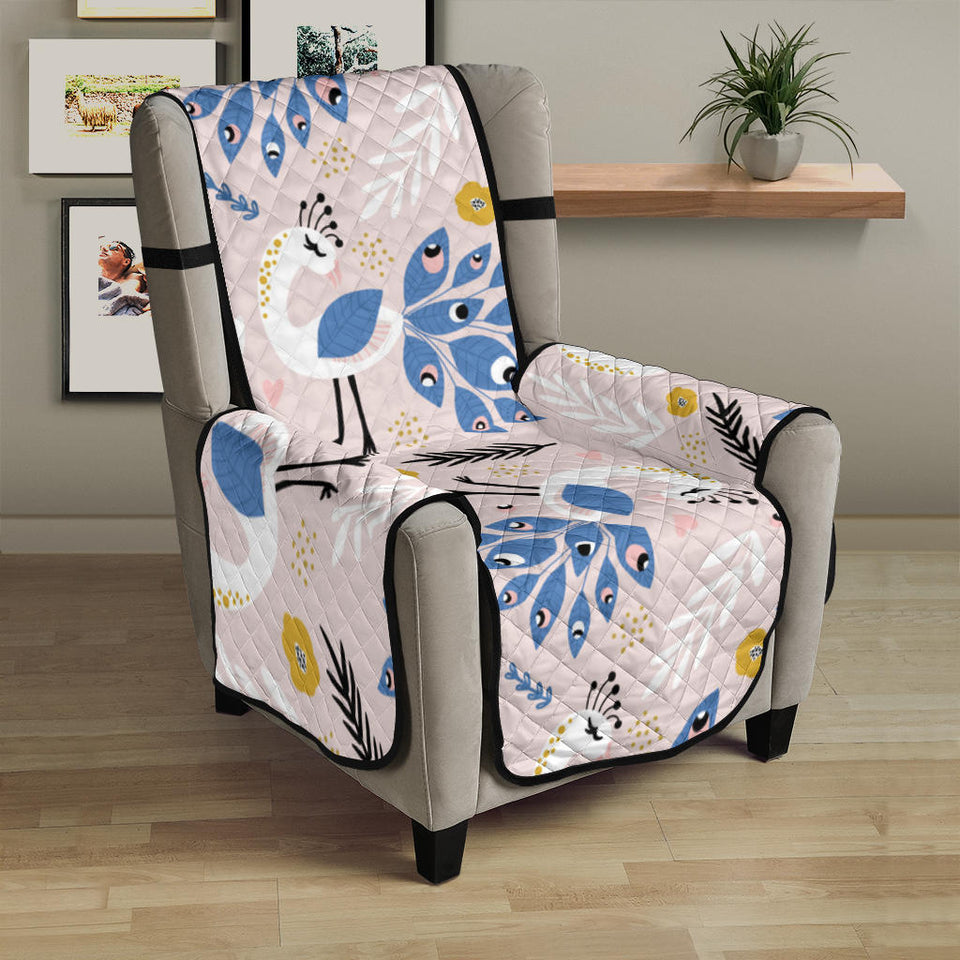 Cute peacock pattern Chair Cover Protector