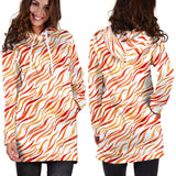 Fire Flame Watercolor Pattern Women'S Hoodie Dress
