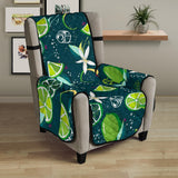 Lime ice flower pattern Chair Cover Protector