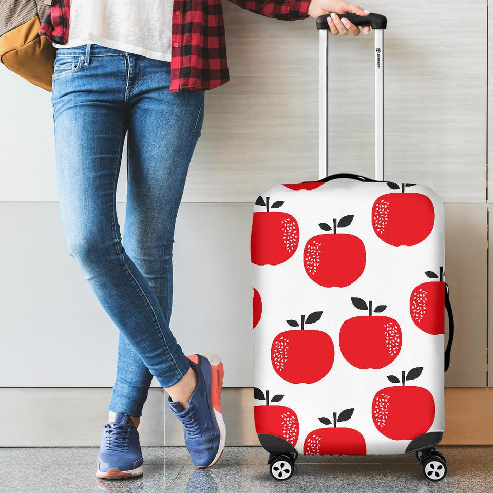 Red Apples White Background Cabin Suitcases Luggages