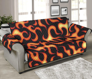 Fire flame dark pattern Sofa Cover Protector