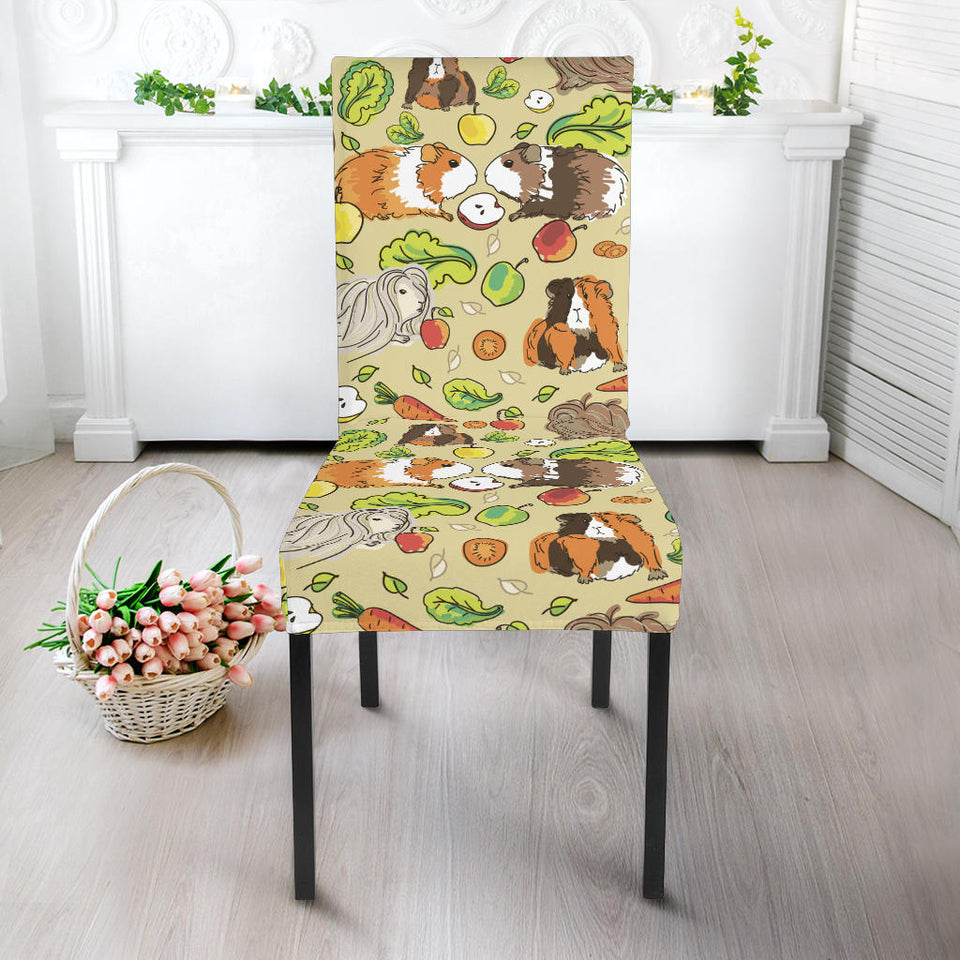 Guinea Pig Pattern Print Design 04 Dining Chair Slipcover