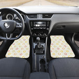 Horseshoes Pattern Print Design 02 Front and Back Car Mats
