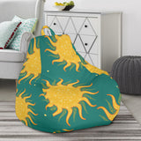 Sun Green Background Bean Bag Cover