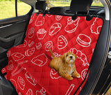 Sushi Pattern Red Background Dog Car Seat Covers