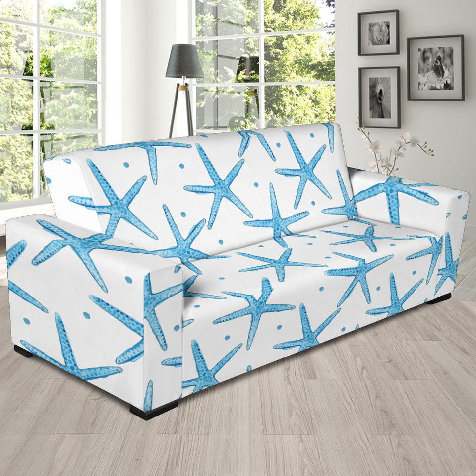 Watercolor Starfish Pattern Sofa Slipcover