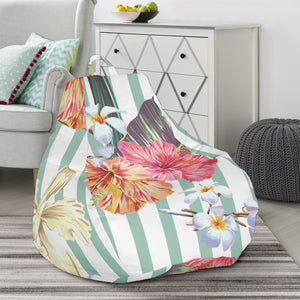 Colorful Orchid Flower Pattern Bean Bag Cover