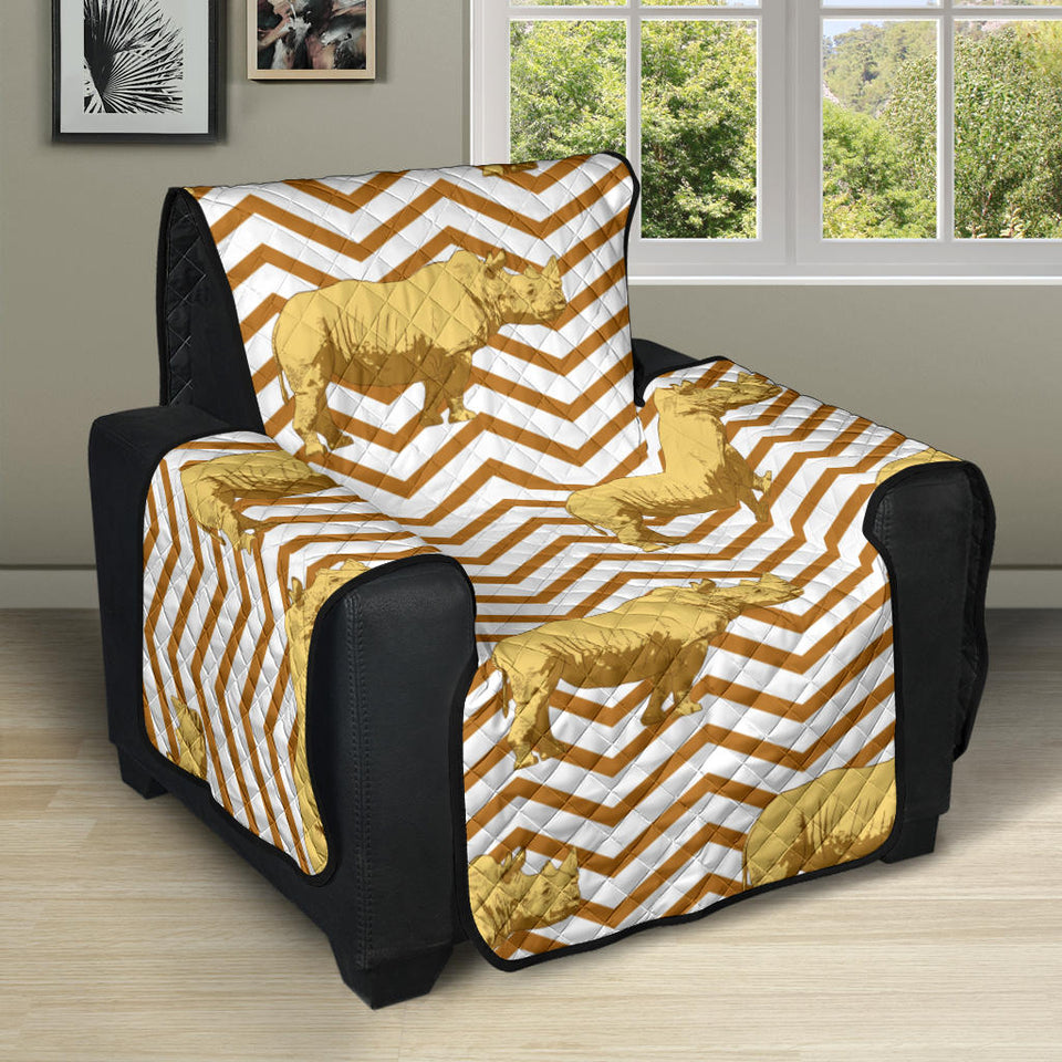 Rhino yellow theme pattern Recliner Cover Protector