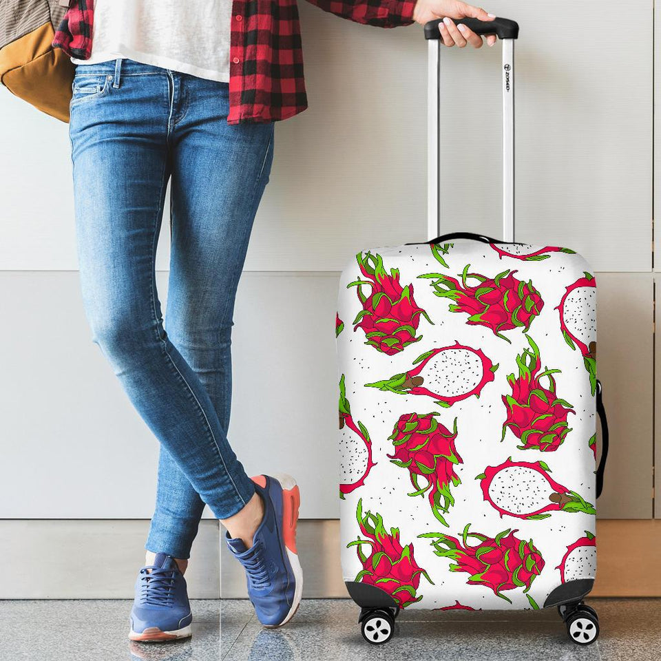 Dragon Fruits White Background Cabin Suitcases Luggages