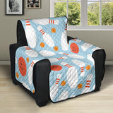 Bowling ball bowling pins blue blackground Recliner Cover Protector