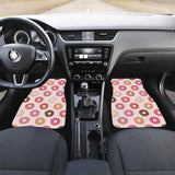 Colorful Donut Pattern Front And Back Car Mats