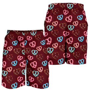 Pretzels Pattern Print Design 05 Men Shorts