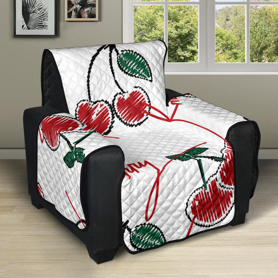 Hand drawn cherry pattern Recliner Cover Protector