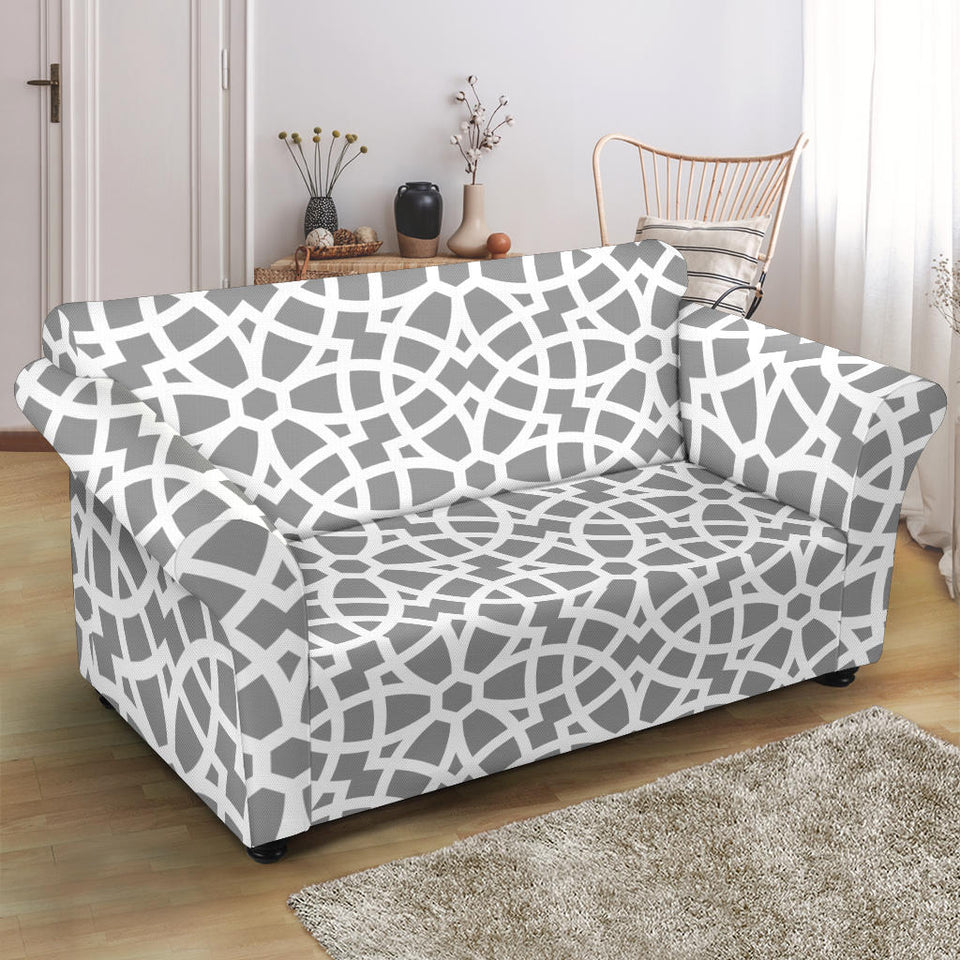 Arabic Gary Pattern Loveseat Couch Slipcover
