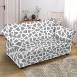 Arabic Gary Pattern Loveseat Couch Slipcover