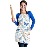 Blue Butterfly Pattern Adjustable Apron