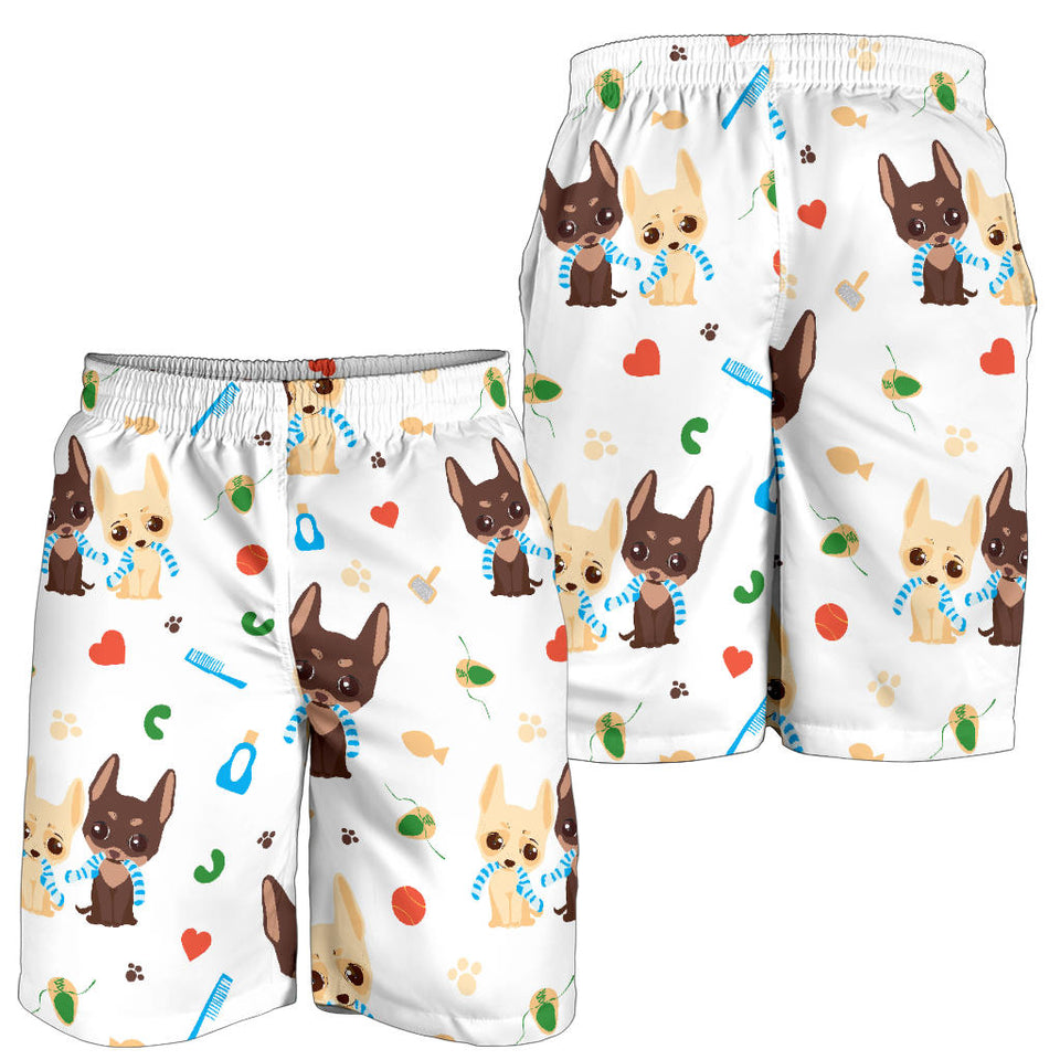 Cute Chihuahua Dog Pattern Men Shorts