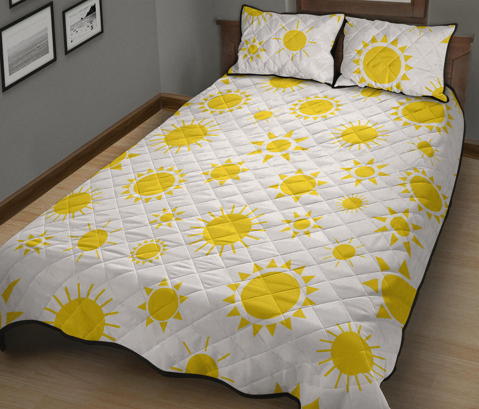 Sun pattern Quilt Bed Set