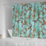 Monkey Palm Tree Background Shower Curtain Fulfilled In US