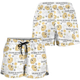 Golden Retriever Pattern Print Design 04 Women Shorts